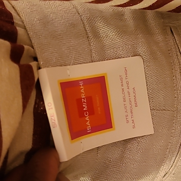 NWT ISAAC MIZRAHI TAILORED MidLength BERMUDA SHORTS sz 10 - Picture 6 of 9